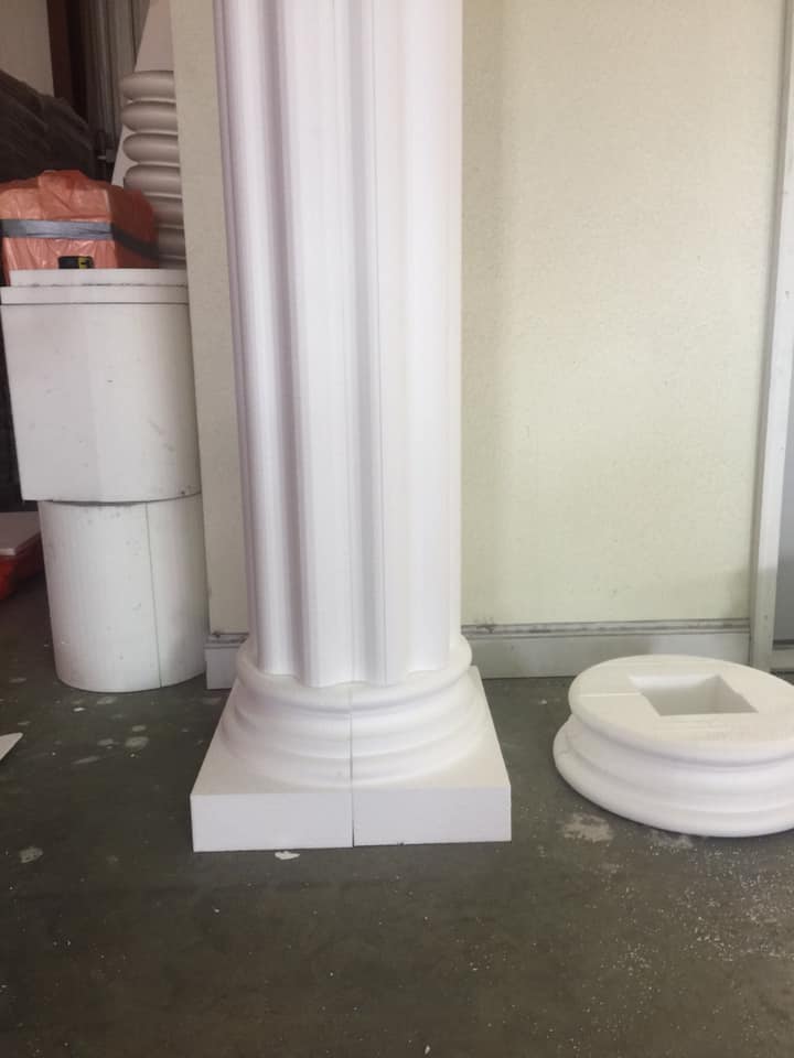 Custom cut foam pillar